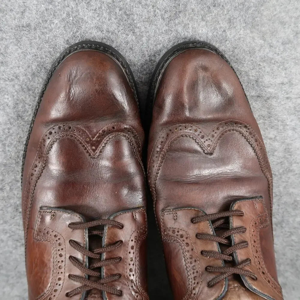 Rockport Shoes Men 11.5 Oxford Derby Wingtip Brown Leather Lace Up Classic Dress
